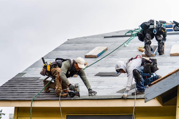 Professional Flat Roof Repair technician working in Sanford, ME